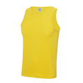 Sun Yellow - Front - AWDis Just Cool Mens Sports Gym Plain Tank - Vest Top