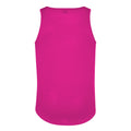 Electric Pink - Back - AWDis Just Cool Mens Sports Gym Plain Tank - Vest Top