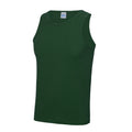 Bottle Green - Front - AWDis Just Cool Mens Sports Gym Plain Tank - Vest Top