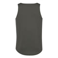 Charcoal - Back - AWDis Just Cool Mens Sports Gym Plain Tank - Vest Top