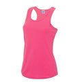 Electric Pink - Front - AWDis Just Cool Girlie Fit Sports Ladies Vest - Tank Top