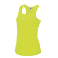 Electric Yellow - Front - AWDis Just Cool Girlie Fit Sports Ladies Vest - Tank Top