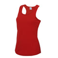 Fire Red - Front - AWDis Just Cool Girlie Fit Sports Ladies Vest - Tank Top