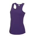 Purple - Front - AWDis Just Cool Girlie Fit Sports Ladies Vest - Tank Top
