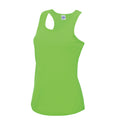 Electric Green - Front - AWDis Just Cool Girlie Fit Sports Ladies Vest - Tank Top