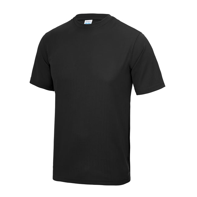 Jet Black - Front - AWDis Just Cool Kids Unisex Sports T-Shirt