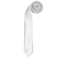 White - Front - Premier Tie - Mens Slim Retro Work Tie (Pack of 2)