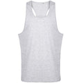 Heather Grey - Front - Tanx Mens Vest Sleeveless Vest Top - Muscle Vest (Pack of 2)
