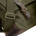 Olive Green - Back - Quadra Heritage Waxed Canvas Messenger Bag