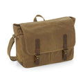 Olive Green - Side - Quadra Heritage Waxed Canvas Messenger Bag