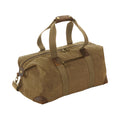 Desert Sand - Front - Quadra Heritage Leather Accented Waxed Canvas Holdall