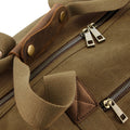 Desert Sand - Back - Quadra Heritage Leather Accented Waxed Canvas Holdall