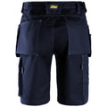 Navy - Side - Snickers Mens Craftsmen Ripstop Holster Pocket Shorts