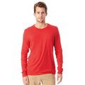 Red - Back - Alternative Apparel Mens 50-50 Keeper Long Sleeve T-Shirt