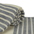 Navy-Cream - Back - A&R Towels Hamamzz Peshtemal Traditional Woven Towel