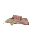Classic Red- Cream - Front - A&R Towels Hamamzz Peshtemal Traditional Woven Towel