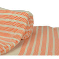 Orange-Cream - Back - A&R Towels Hamamzz Peshtemal Traditional Woven Towel