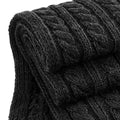 Black - Back - Beechfield Unisex Cable Knit Melange Scarf