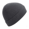 Graphite Grey - Front - Beechfield Unisex Engineered Knit Ribbed Beanie
