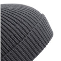 Graphite Grey - Back - Beechfield Unisex Engineered Knit Ribbed Beanie