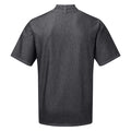 Black Denim - Back - Premier Unisex Adults Chefs Zip-Close Short Sleeve Jacket