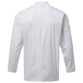White - Back - Premier Unisex Adults Chefs Essential Long Sleeve Jacket