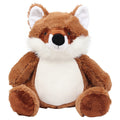 Brown - Front - Mumbles Zippie Fox Plush Toy