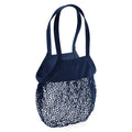 Navy - Front - Westford Mill Organic Cotton Mesh Grocery Bag