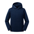 French Navy - Front - Russell Childrens-Kids Authentic Hooded Sweatshirt