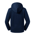 French Navy - Back - Russell Childrens-Kids Authentic Hooded Sweatshirt