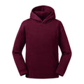 Burgundy - Front - Russell Childrens-Kids Authentic Hooded Sweatshirt