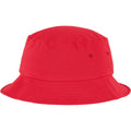Red - Front - Flexfit By Yupoong Adults Unisex Cotton Twill Bucket Hat