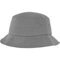 Grey - Front - Flexfit By Yupoong Adults Unisex Cotton Twill Bucket Hat