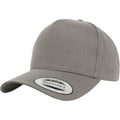 Grey - Front - Flexfit By Yupoong 5 Panel Classic Snapback Cap