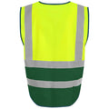 Hi Vis Yellow-Paramedic Green - Back - Pro RTX High Visibility Unisex Adults Executive Waistcoat