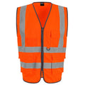 Orange - Front - Pro RTX High Visibility Unisex Adults Executive Waistcoat