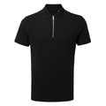 Black - Front - Asquith & Fox Mens Zip Polo Shirt