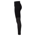 Black-Charcoal - Back - TriDri Womens-Ladies Rib Knit Contrast Bottom Yoga Leggings