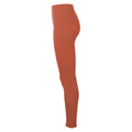 Rust - Side - TriDri Women-Ladies Seamless 3D Fit Multi-Sport Sculpt Solid Colour Leggings