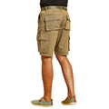Khaki - Side - Asquith & Fox Mens Cargo Shorts