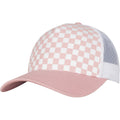 Light Rose-White - Front - Flexfit by Yupoong Checkerboard Retro Trucker Cap