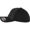 Black - Side - Flexfit By Yupoong Unisex Adults Diamond Quilted Cap