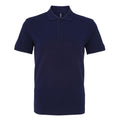Navy - Front - Asquith & Fox Mens Organic Classic Fit Polo Shirt