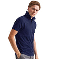 Navy - Back - Asquith & Fox Mens Organic Classic Fit Polo Shirt