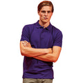 Purple - Back - Asquith & Fox Mens Organic Classic Fit Polo Shirt