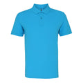 Turquoise - Front - Asquith & Fox Mens Organic Classic Fit Polo Shirt