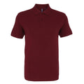 Burgundy - Front - Asquith & Fox Mens Organic Classic Fit Polo Shirt