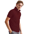 Burgundy - Back - Asquith & Fox Mens Organic Classic Fit Polo Shirt