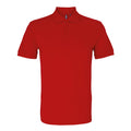 Cherry Red - Front - Asquith & Fox Mens Organic Classic Fit Polo Shirt