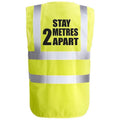 Yellow - Back - Personal Protective Wear Unisex Adult High-Vis Safety Reflective Vest